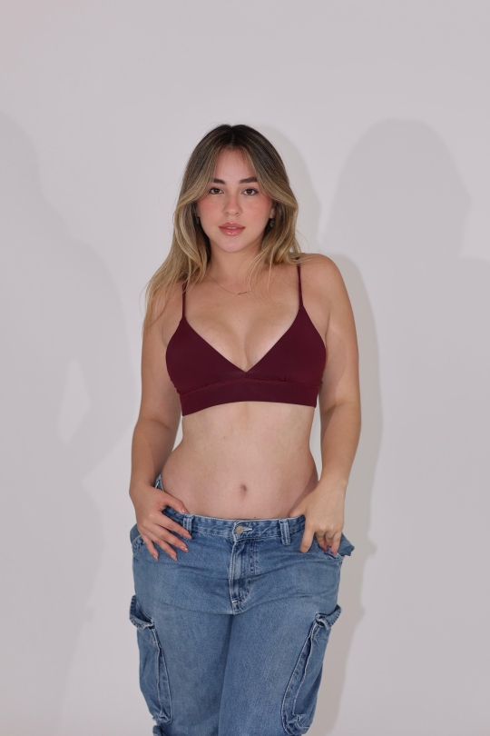 "C" BRA BURGUNDY 2