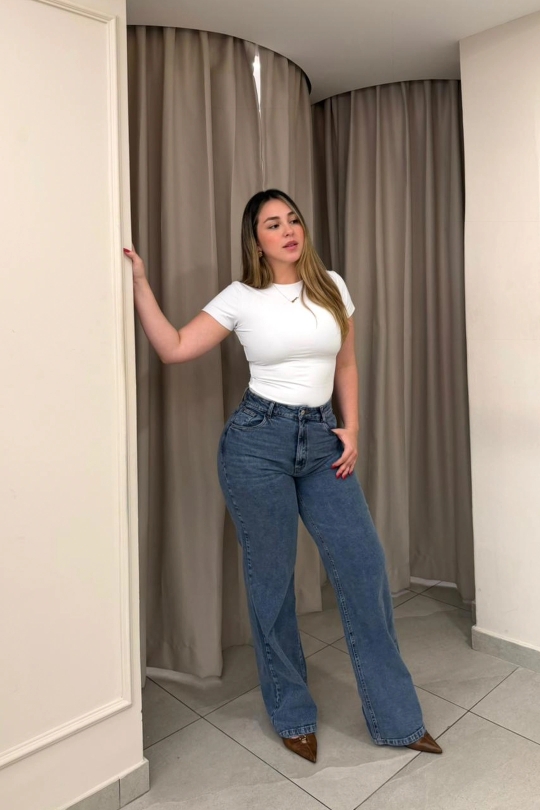 WIDE LEG / HI RISE VINTAGE BLUE 2