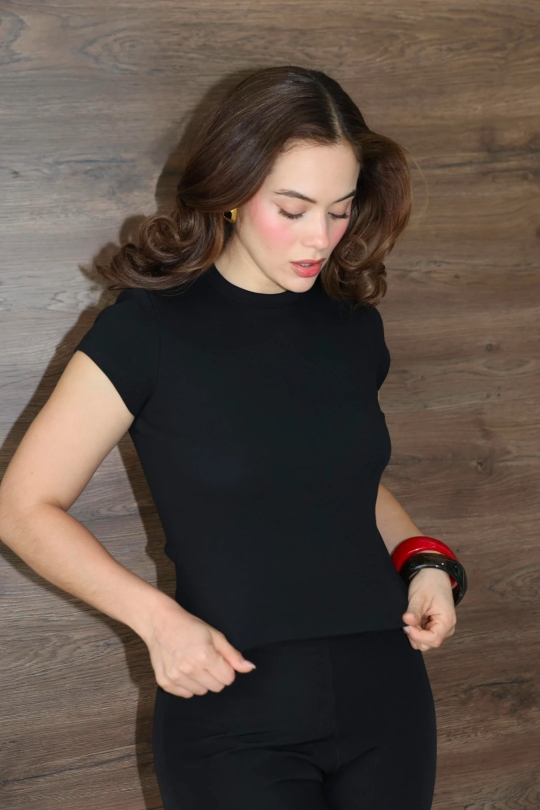 COTTON TEE NEGRO