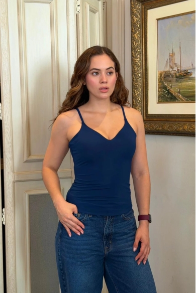 HEART TOP AZUL