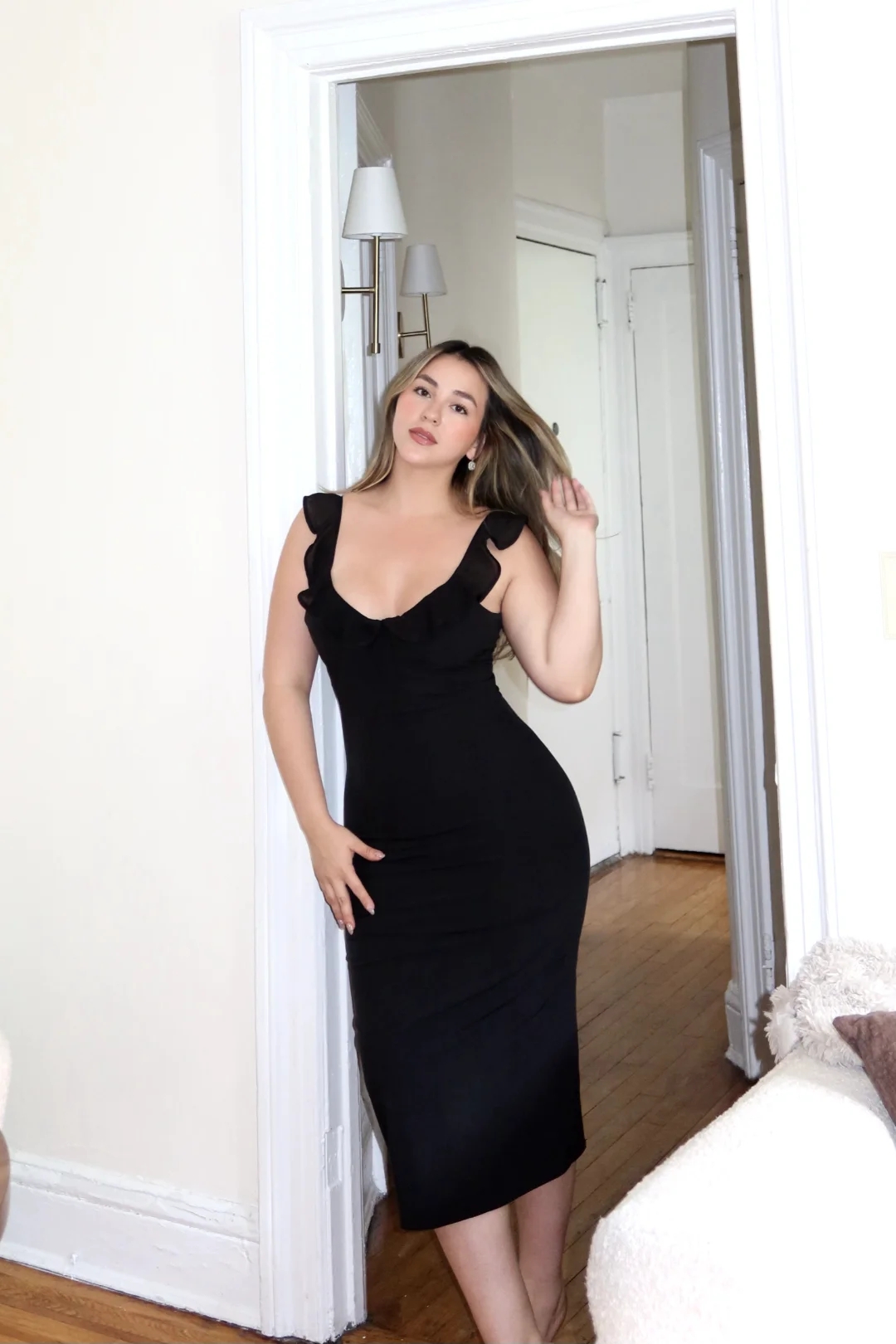 PETAL DRESS NEGRO