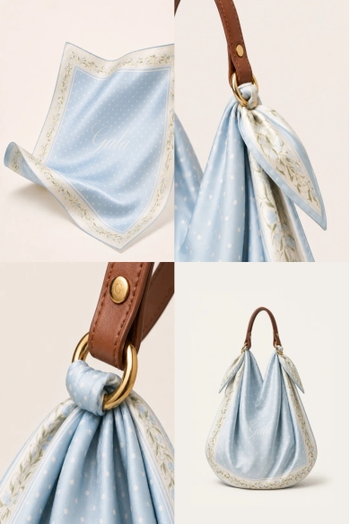 BANDANA POLKA ROSE MINI