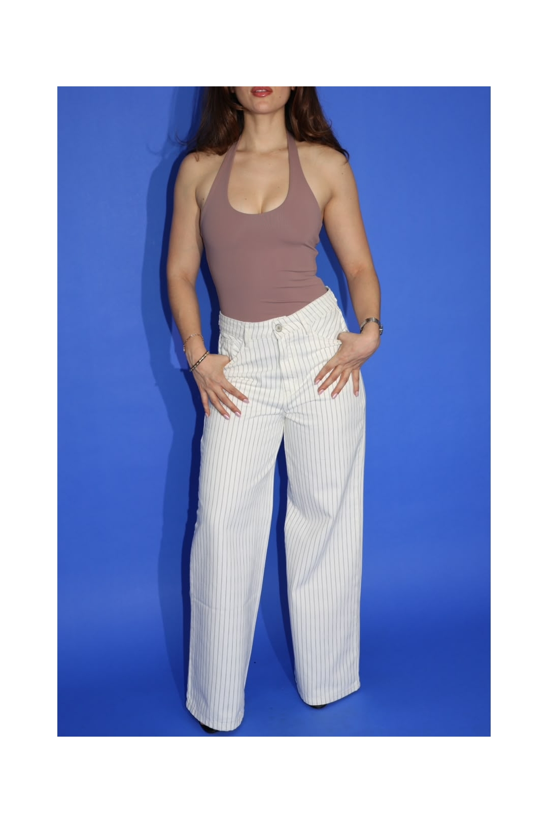 DESERT WHITE HI RISE JEANS